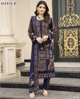 Dhanak Embroidered 3-Piece Suit – Premium Winter Fabric
