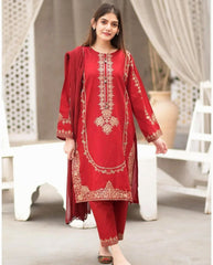 Dhanak Embroidered 2-Piece Suit – Premium Winter Collection
