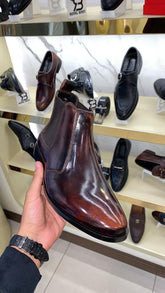 Premium Leather Chelsea Boots for Men – Brown & Black | Comfortable, Durable, Slip-Resistant