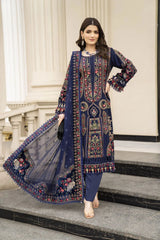 Dhanak Embroidered 3-Piece Suit – Premium Winter Fabric